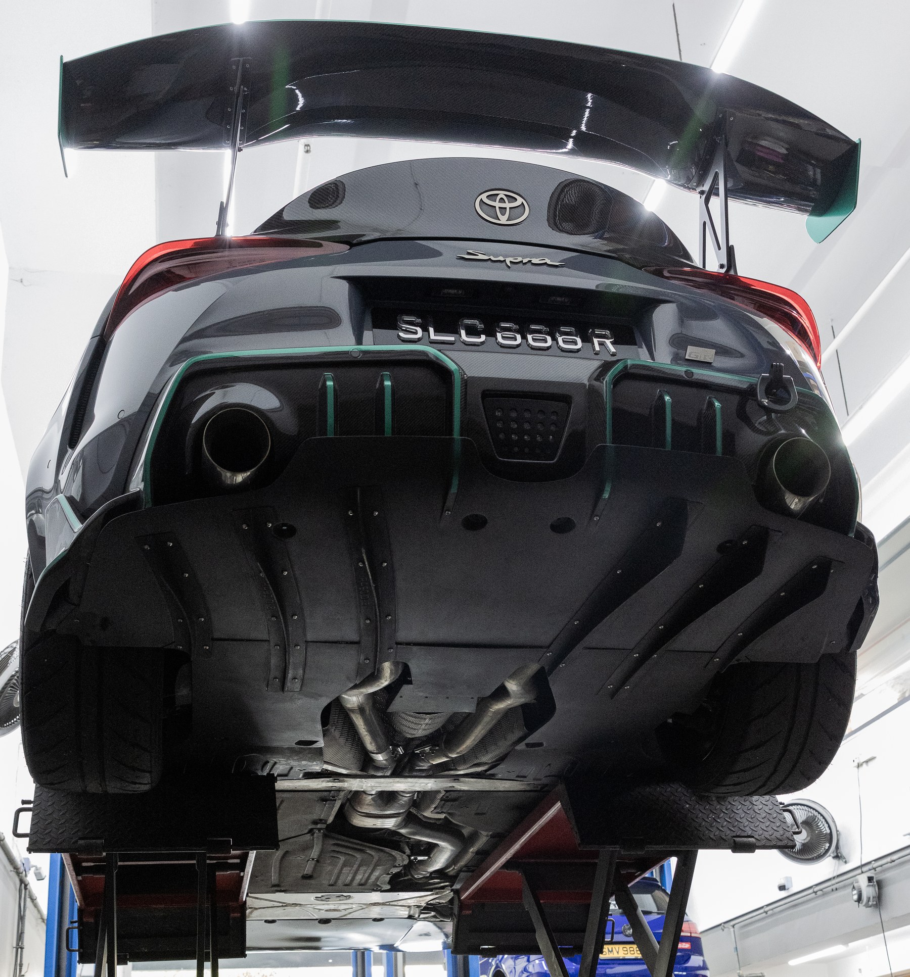 GRAY90.SG on the lift, rear underside prep